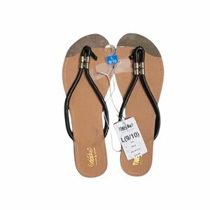 Mossimo Supply Co. Black and Gold Women's Sandals